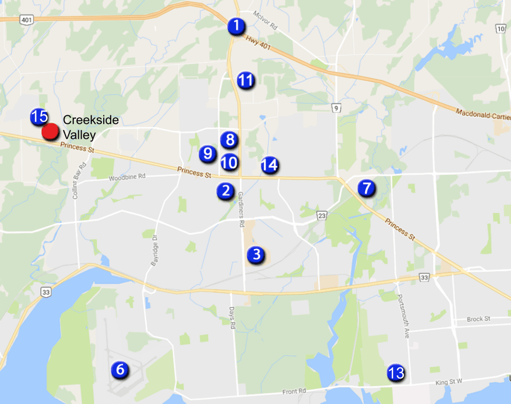 Map of nearby Amenities