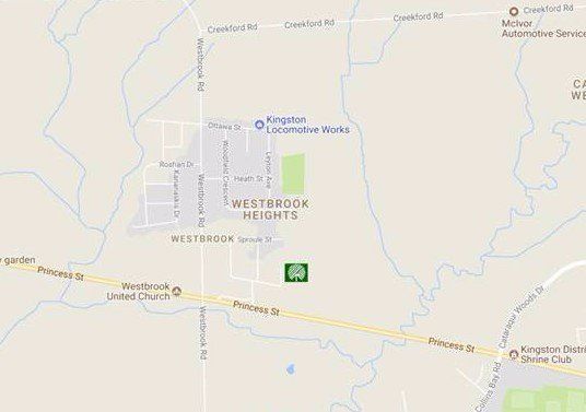 A map showing the location of westbrook heights.