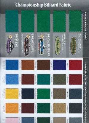 Billiard Fabric — Salem, OR — The Cue Ball