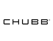 Chubb logo: blue square with white circle and CHUBB text