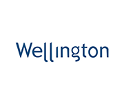 Blue Wellington logo on a white background