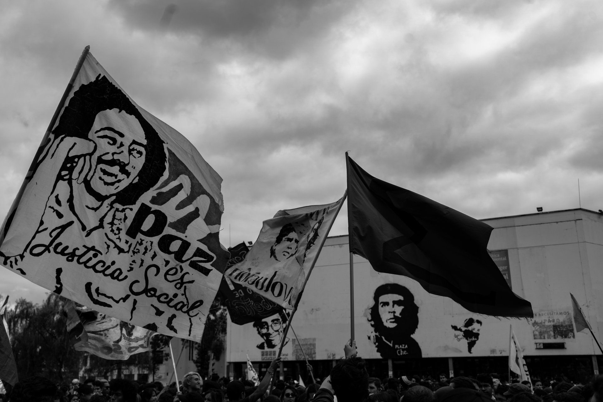 Bogotá student protest at plaza Ché