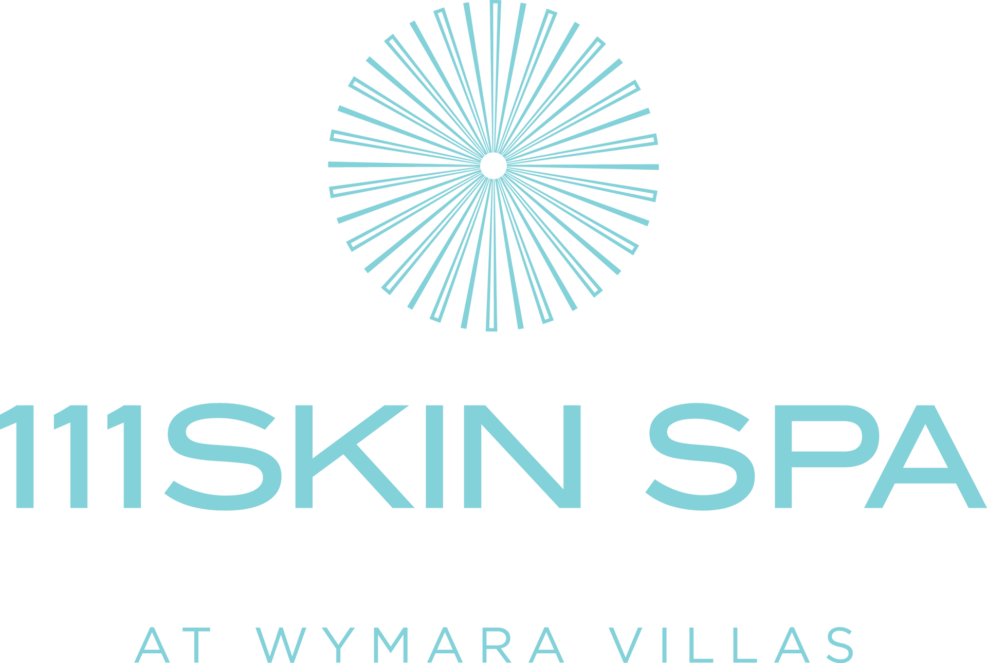 A blue spa logo on a white background