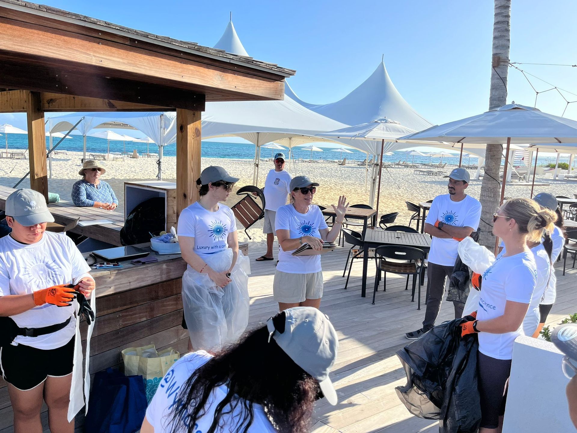 Beach Clean up project at Grace Bay