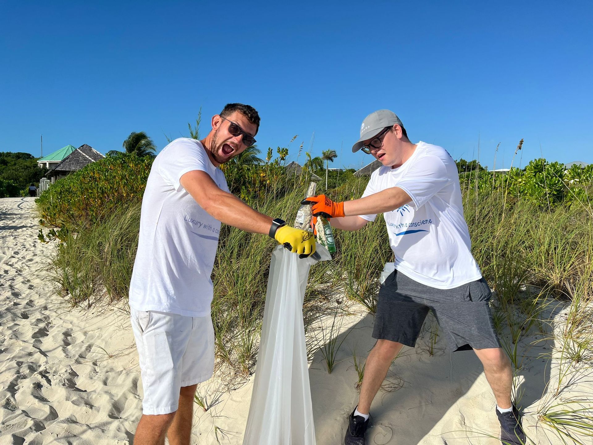 Beach Clean up project at Grace Bay