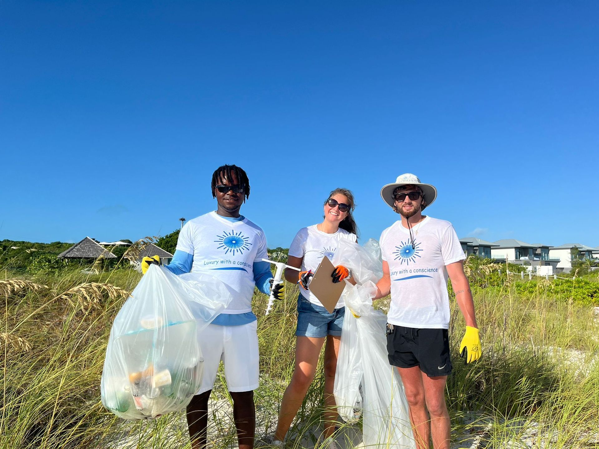 Beach Clean up project at Grace Bay