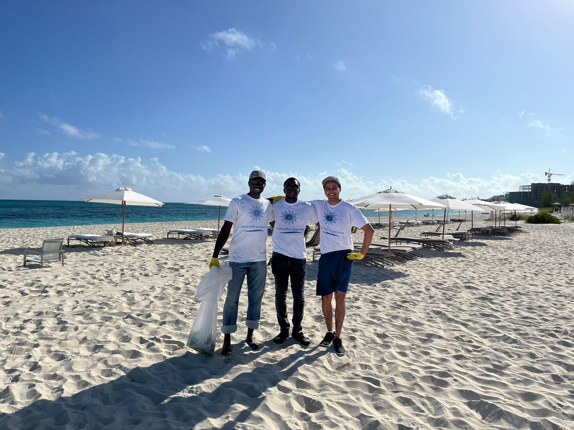 Beach Clean up project at Grace Bay