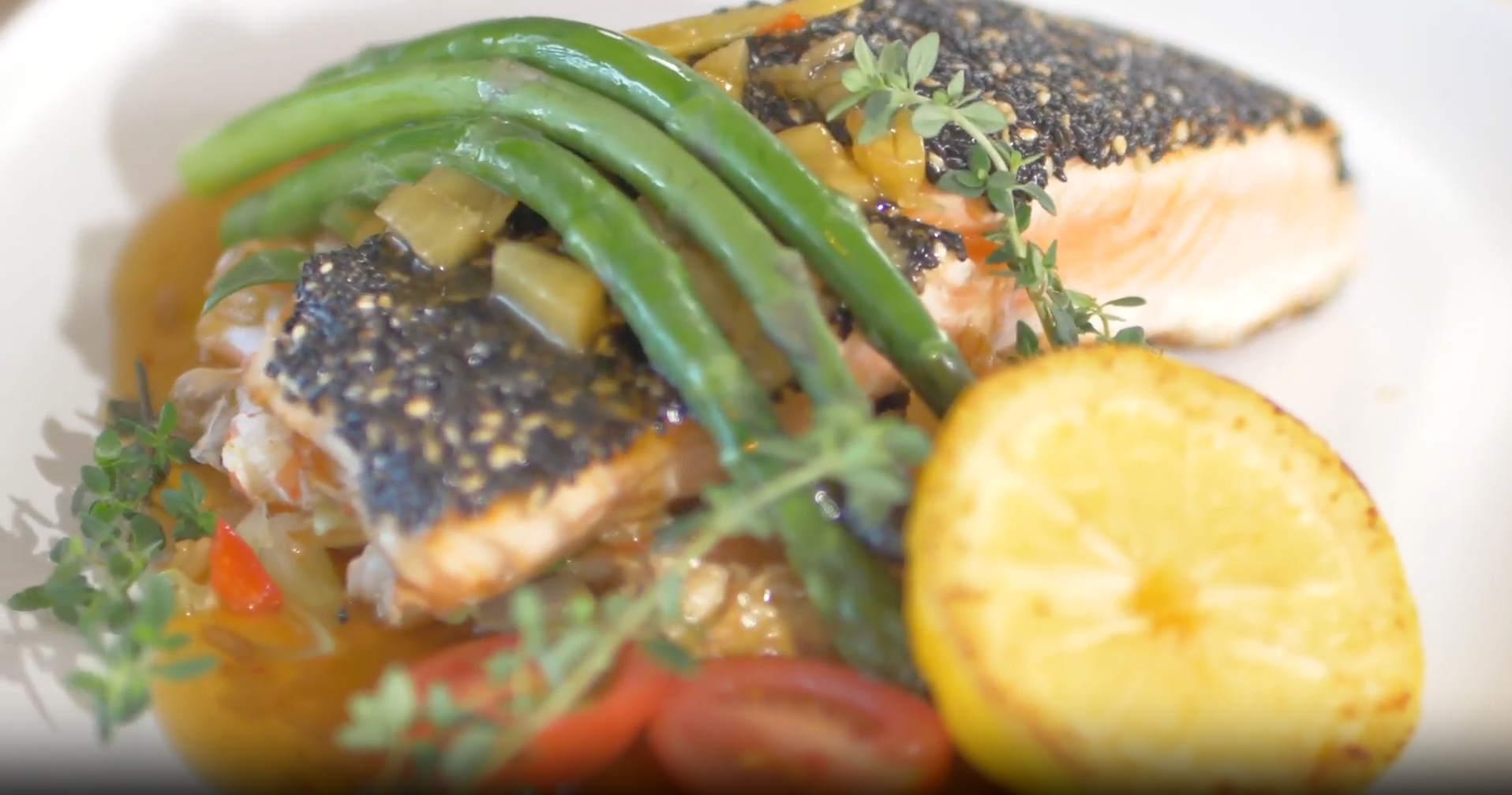 Chef Andrew Mirosch's Black Sesame Crusted Salmon Recipe