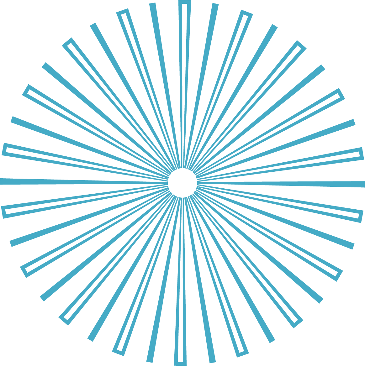 A blue arrow pointing to the right on a white background.