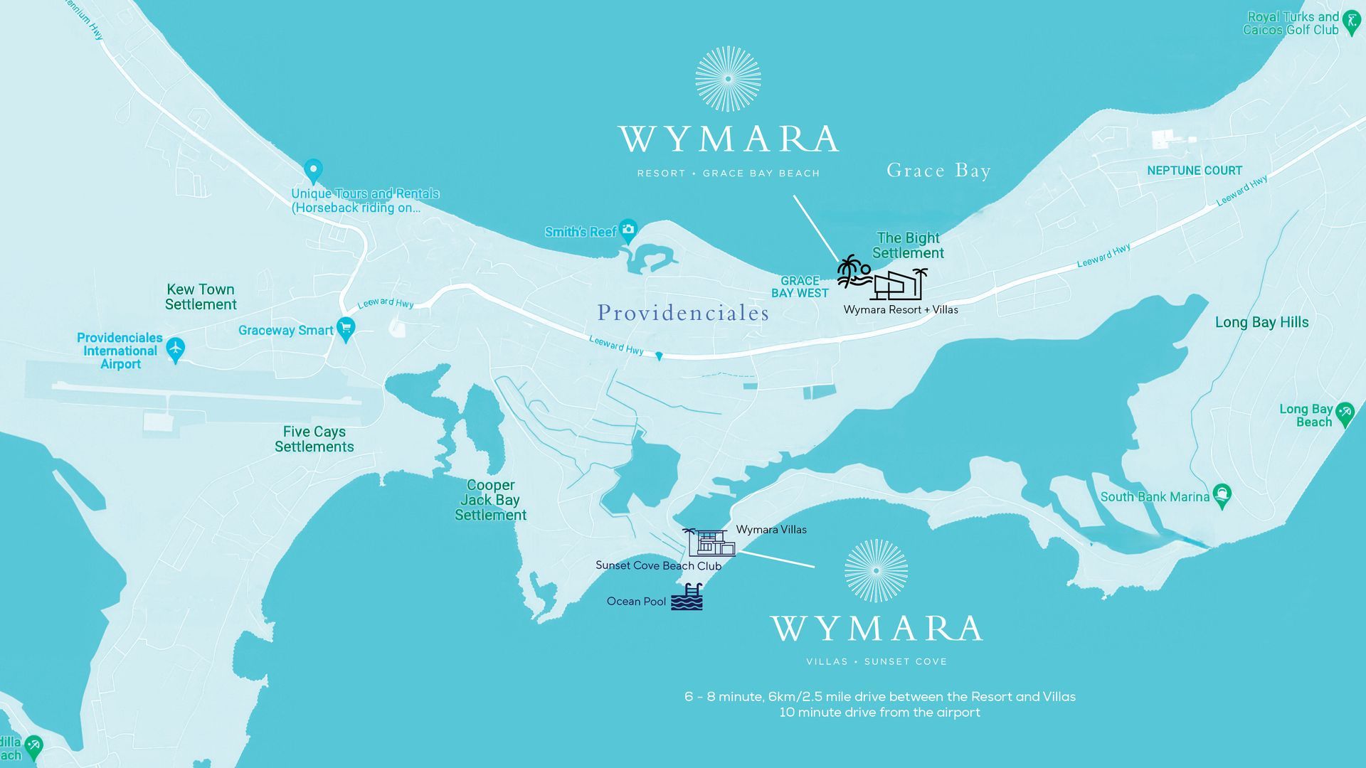 Map of Wymara Resort + Villas, Turks and Caicos