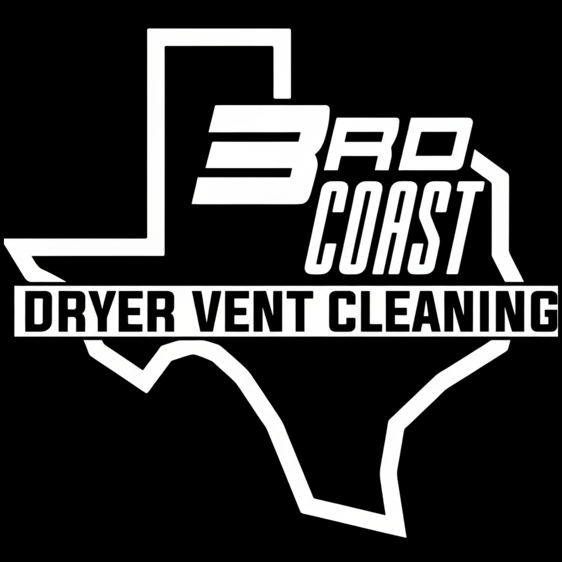 Logo for 3rd Coast Dryer Vent Cleaning featuring Texas outline and company name.