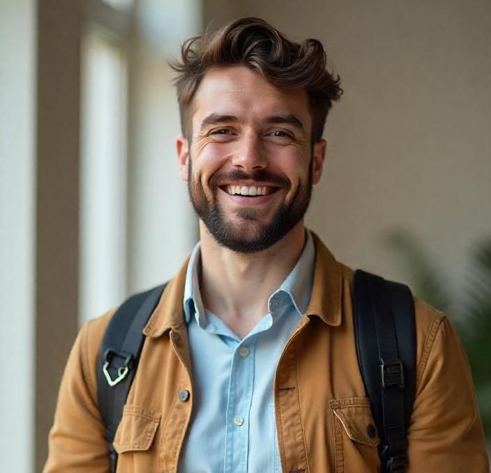 photo of young man smiling