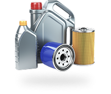 Oil bottles and filters, various sizes and colors, for car maintenance. | Auto Check Elite