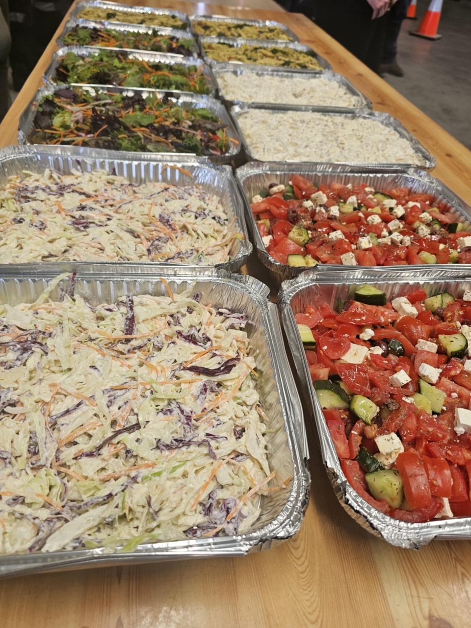 Three Trays of Food on a Table Including Potato Salad — Carpenter Carvery in Wendouree, VIC