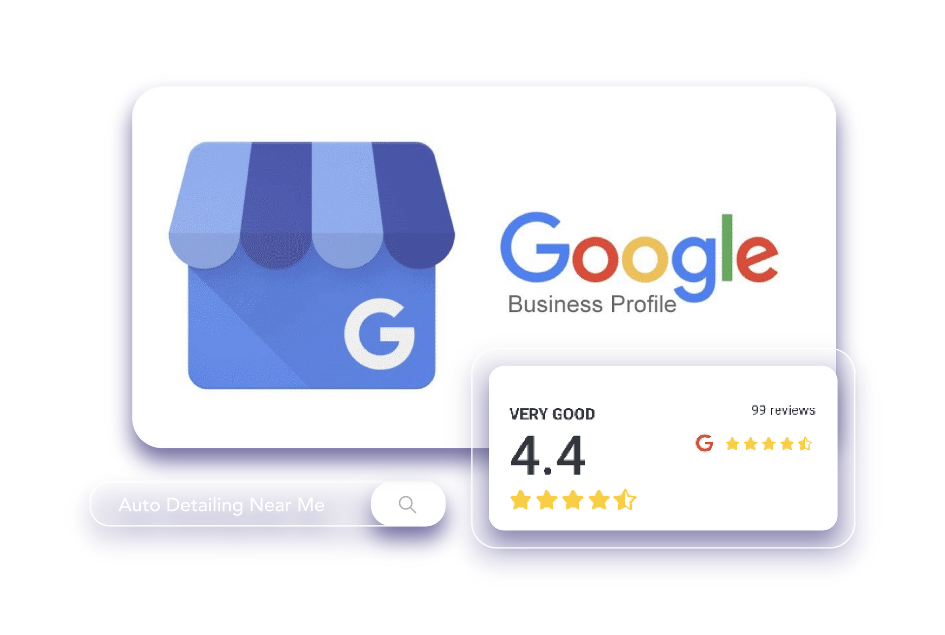 A google search bar with a graph on it.