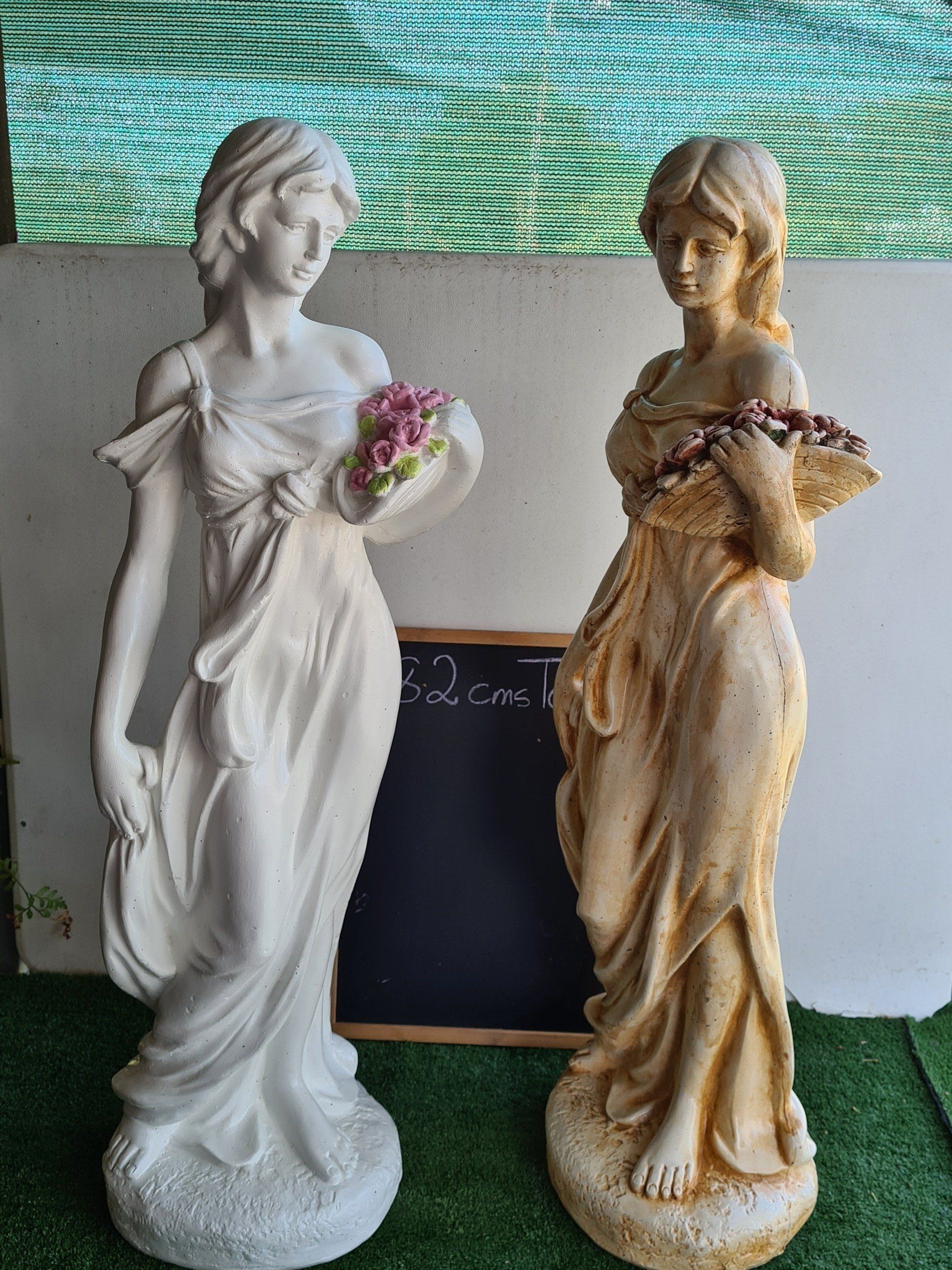 Our Ladies Statues with Basket of Flowers