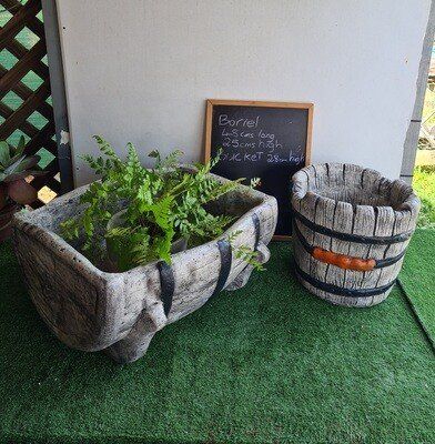 Concrete Half Barrel