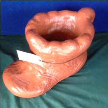 orange color garden ornament