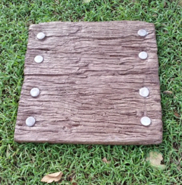 nailed wooden slab