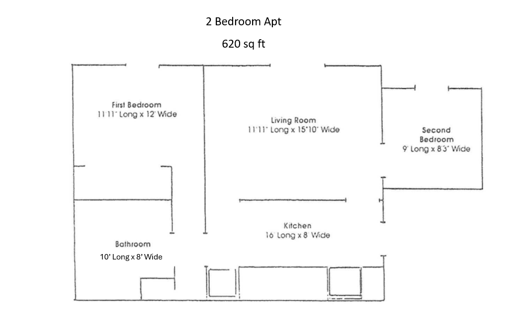 2 bedroom floor plan