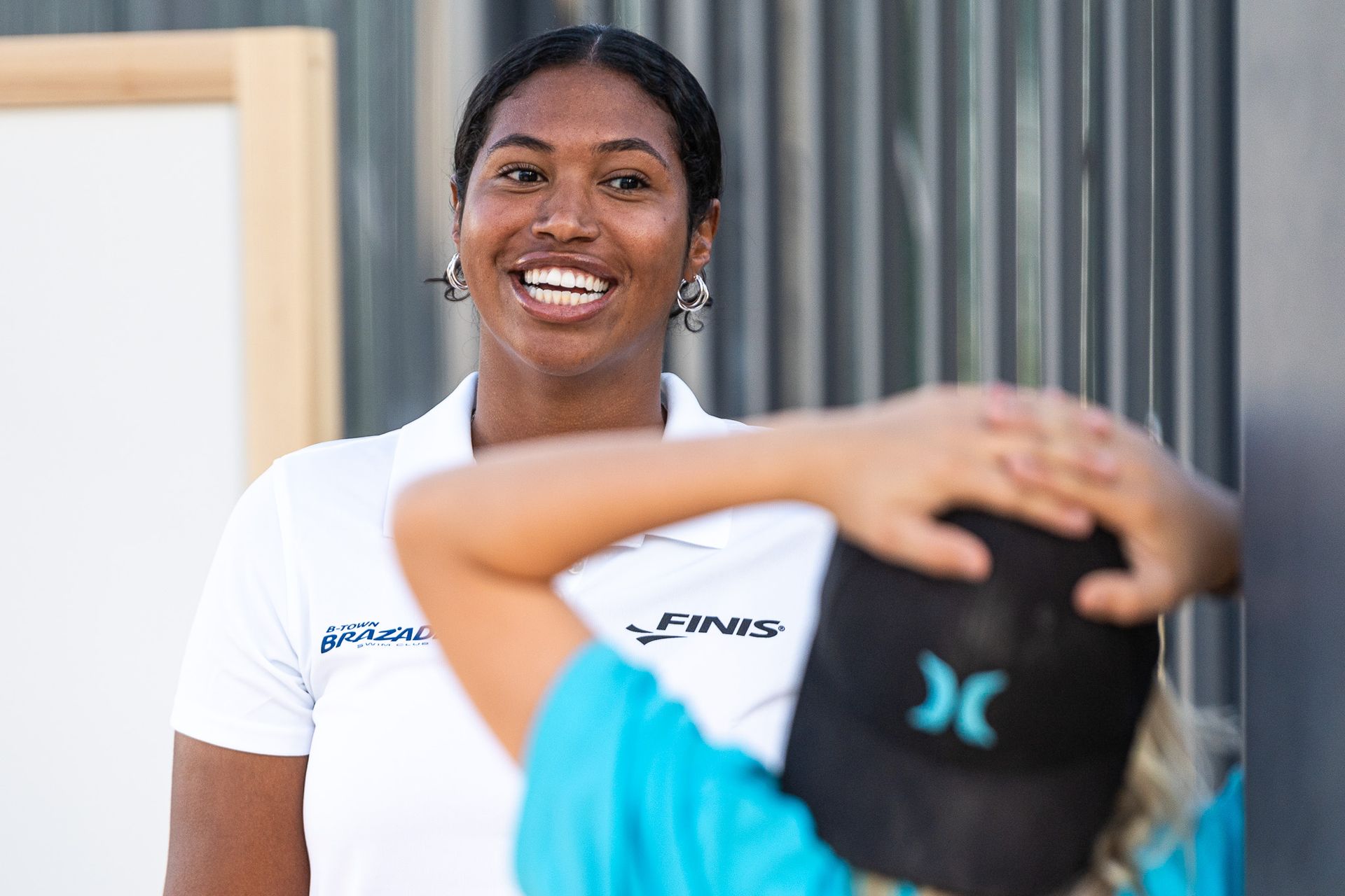 B-Town Brazadas Swim Club athlete swimming in the pool at East Side Aquatics Center in Bakersfield, CA