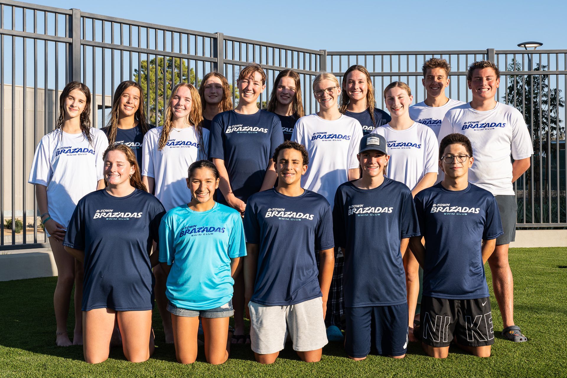 B-Town Brazadas Swim Club athlete swimming in the pool at East Side Aquatics Center in Bakersfield, CA