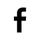 A black and white icon of the letter f on a white background.