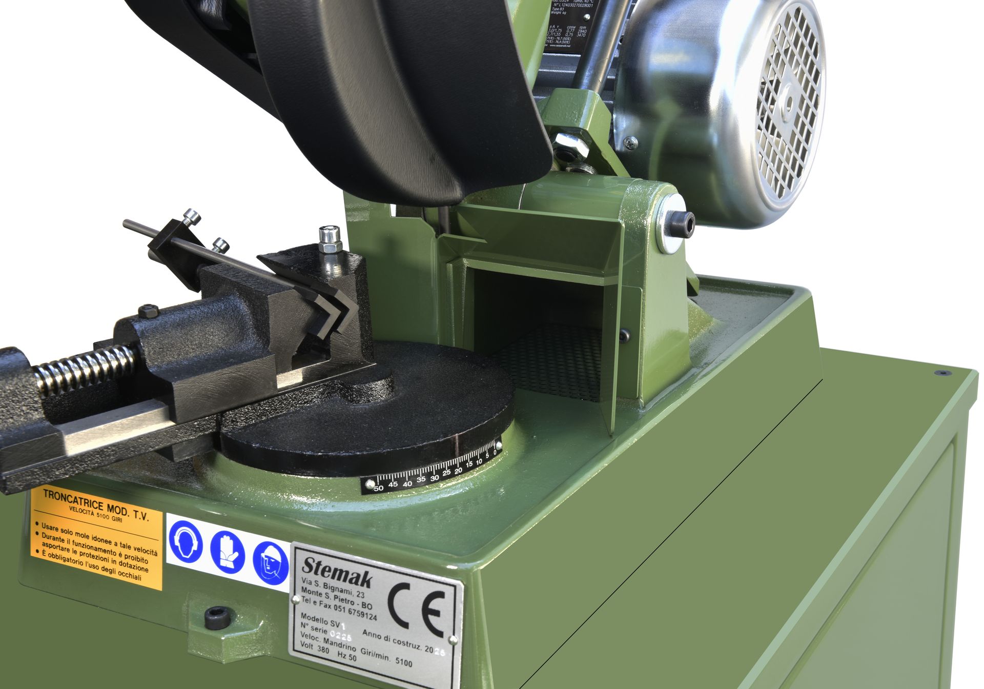troncatrice disco abrasivo aspirazione particolare - STEMAK AUTOMAZIONE