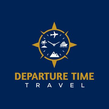 Departure Time Travel Compass/Clock Logo