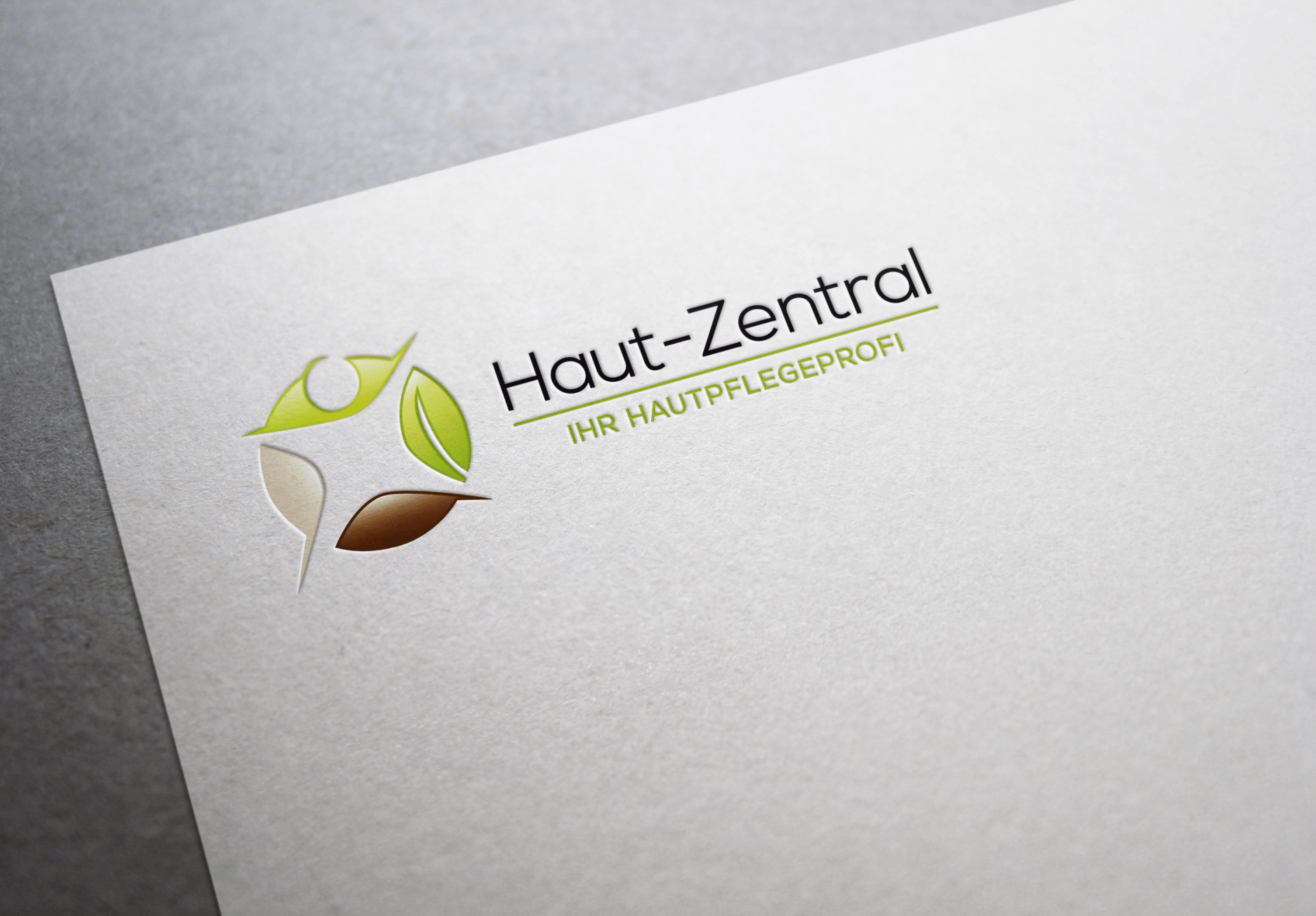 Ein Stück Papier mit der Aufschrift „haut-zentral“