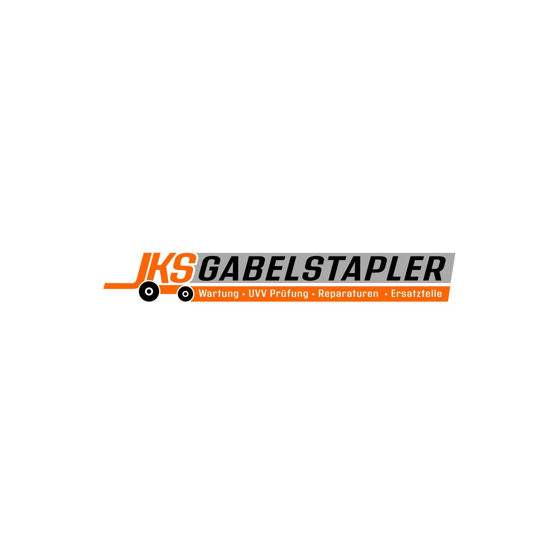 Ein orange-schwarzes Logo für JKS Gabelstapler