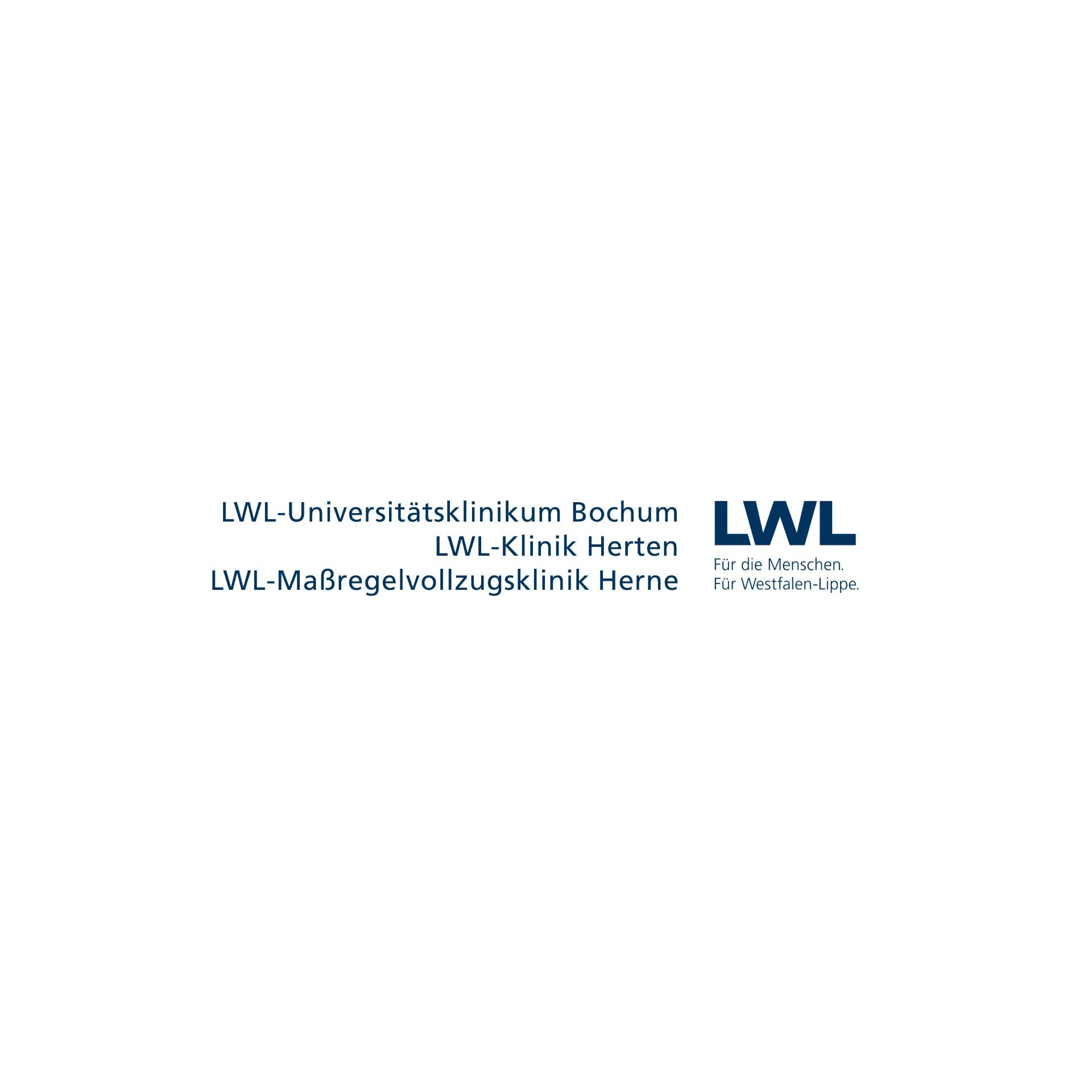Das Logo des LWL-Universitätsklinikums Bochum wird auf weißem Hintergrund angezeigt.