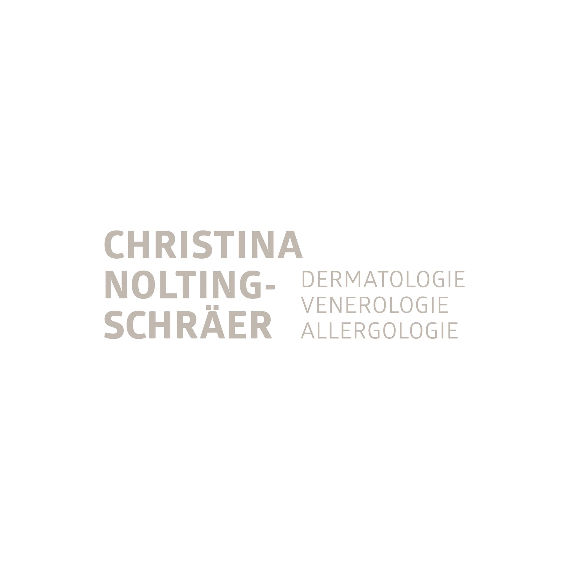 Ein Logo für Christina Nolting-Schraer Dermatologie Venerologie Allergologie