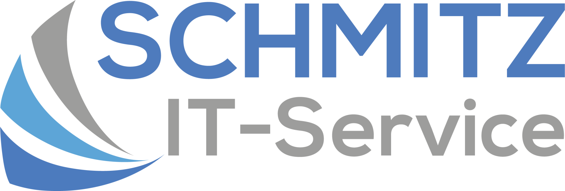 Ein blau-graues Logo für Schmitz IT-Service