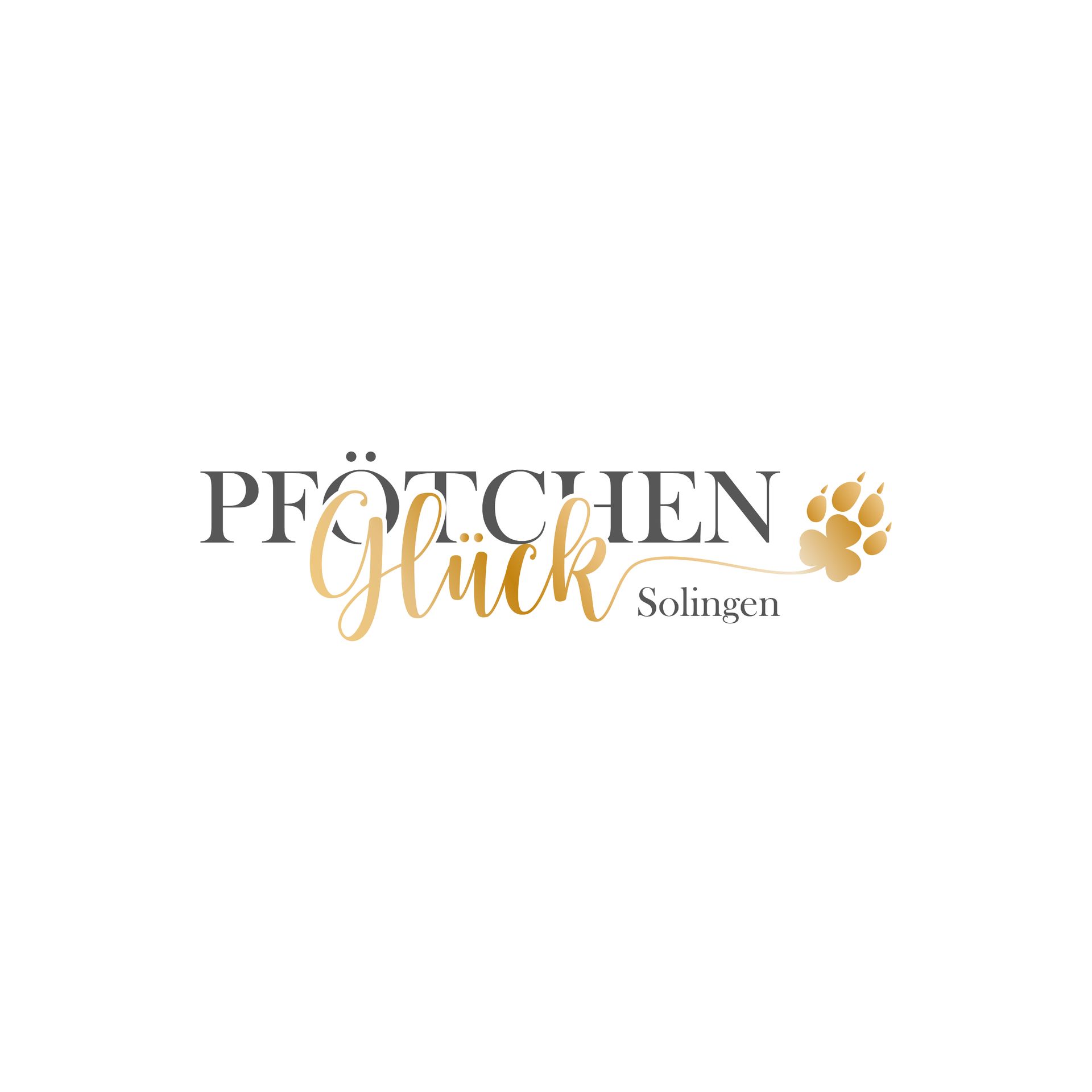 A logo for a company called pfötchien glück solingen