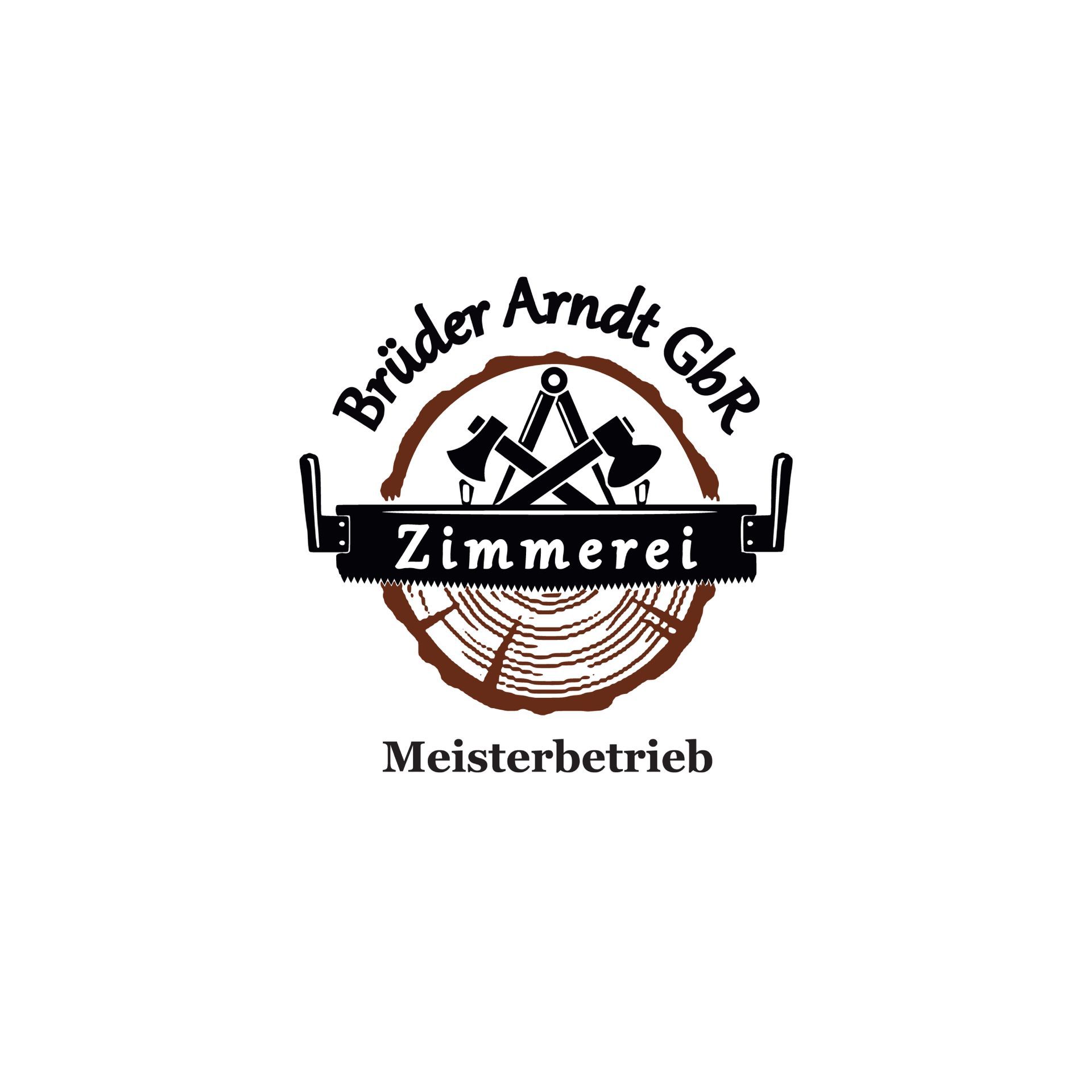 A logo for a company called bruder arndt gbr zimmerei meisterbetrieb