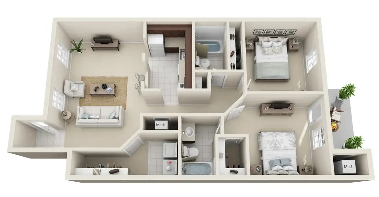 2 Bed | 2 Bath