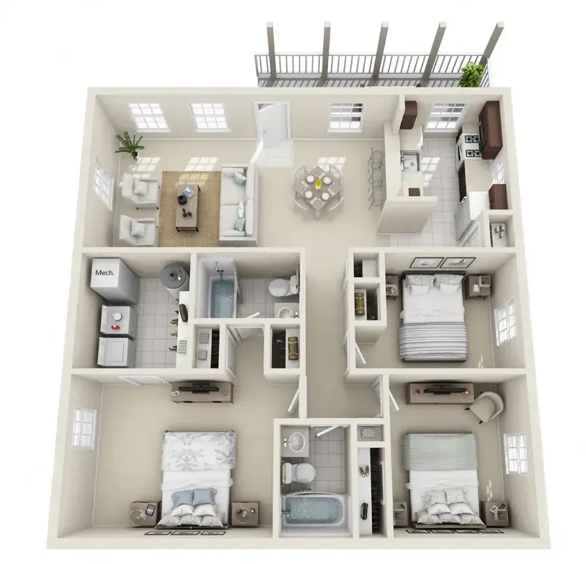 3 Bed | 2 Bath