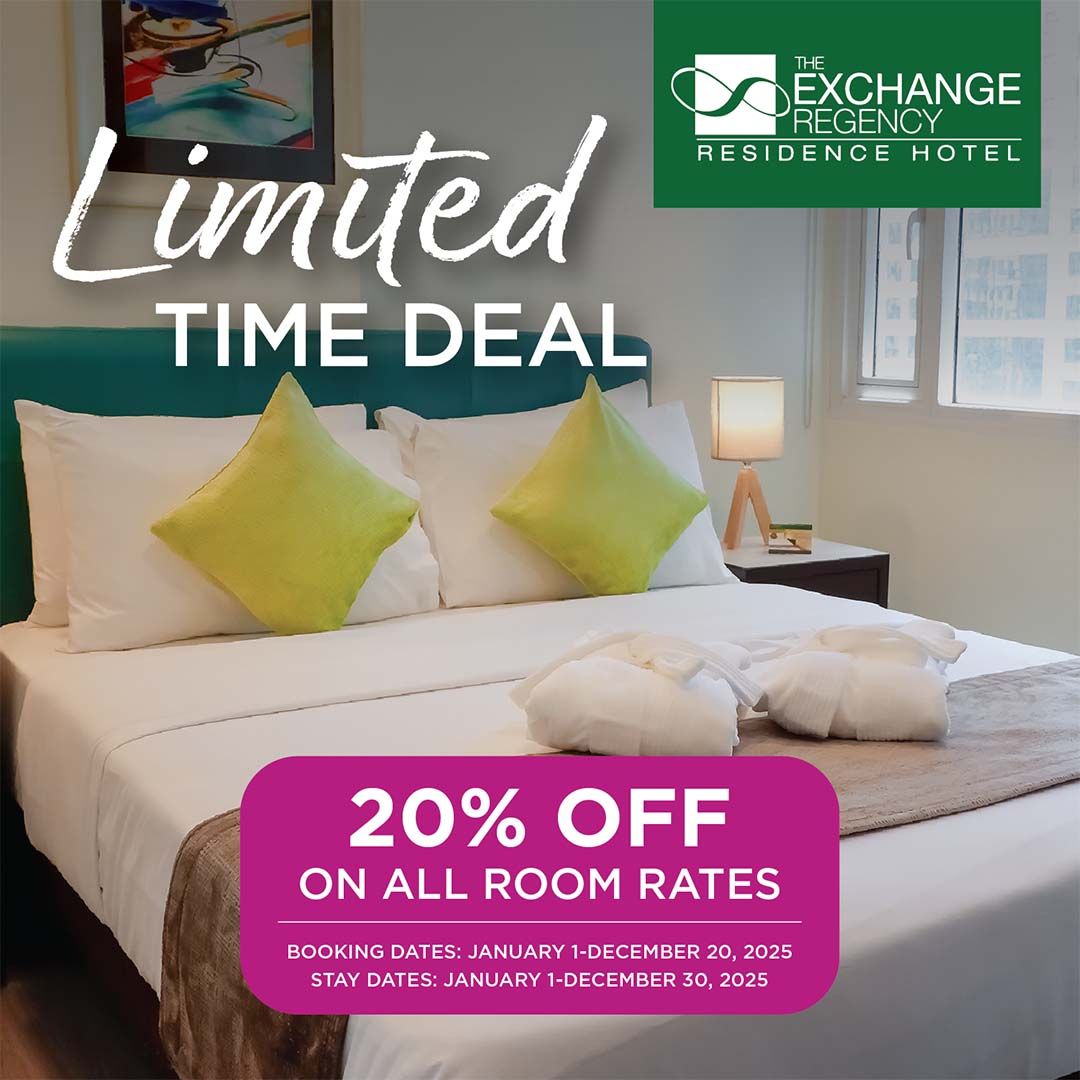 Exclusive summer deal when you book direct at The Exchange Regency Hotel in Ortigas.