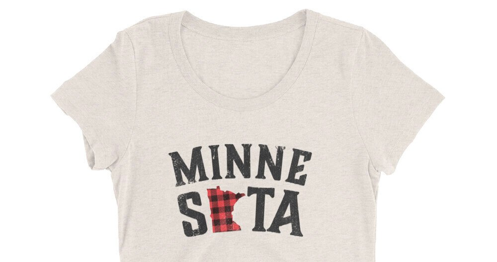 A white t-shirt with the words minnesota on it