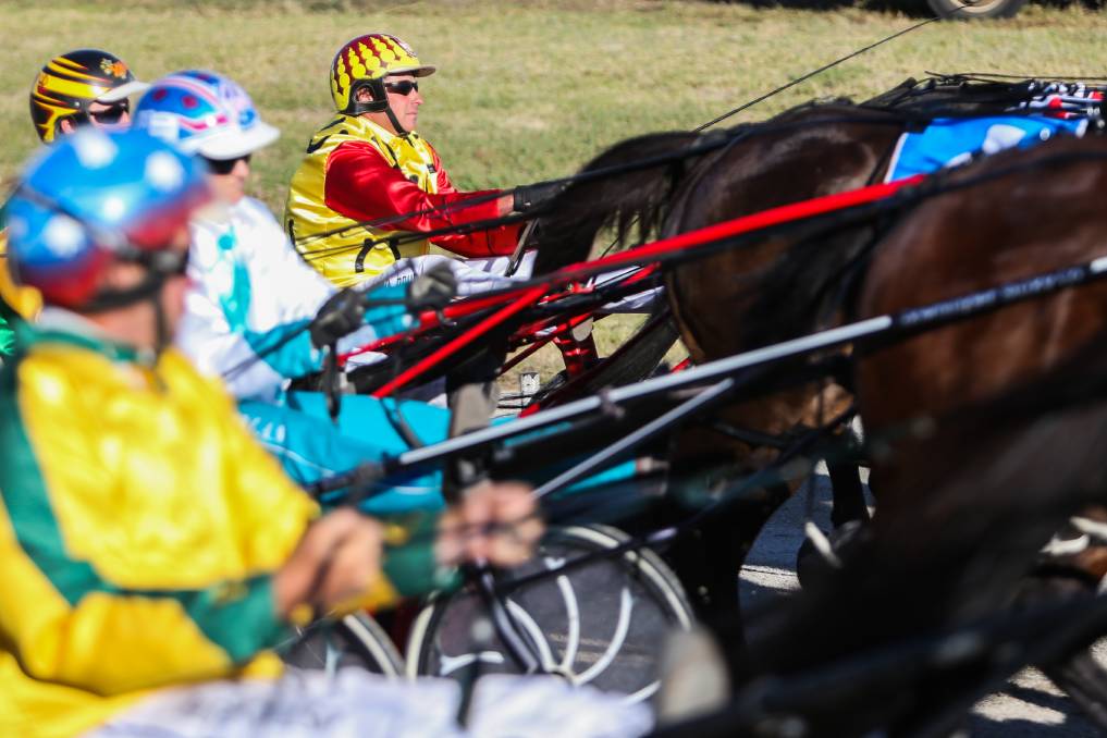 Drivers prepare to begin a race