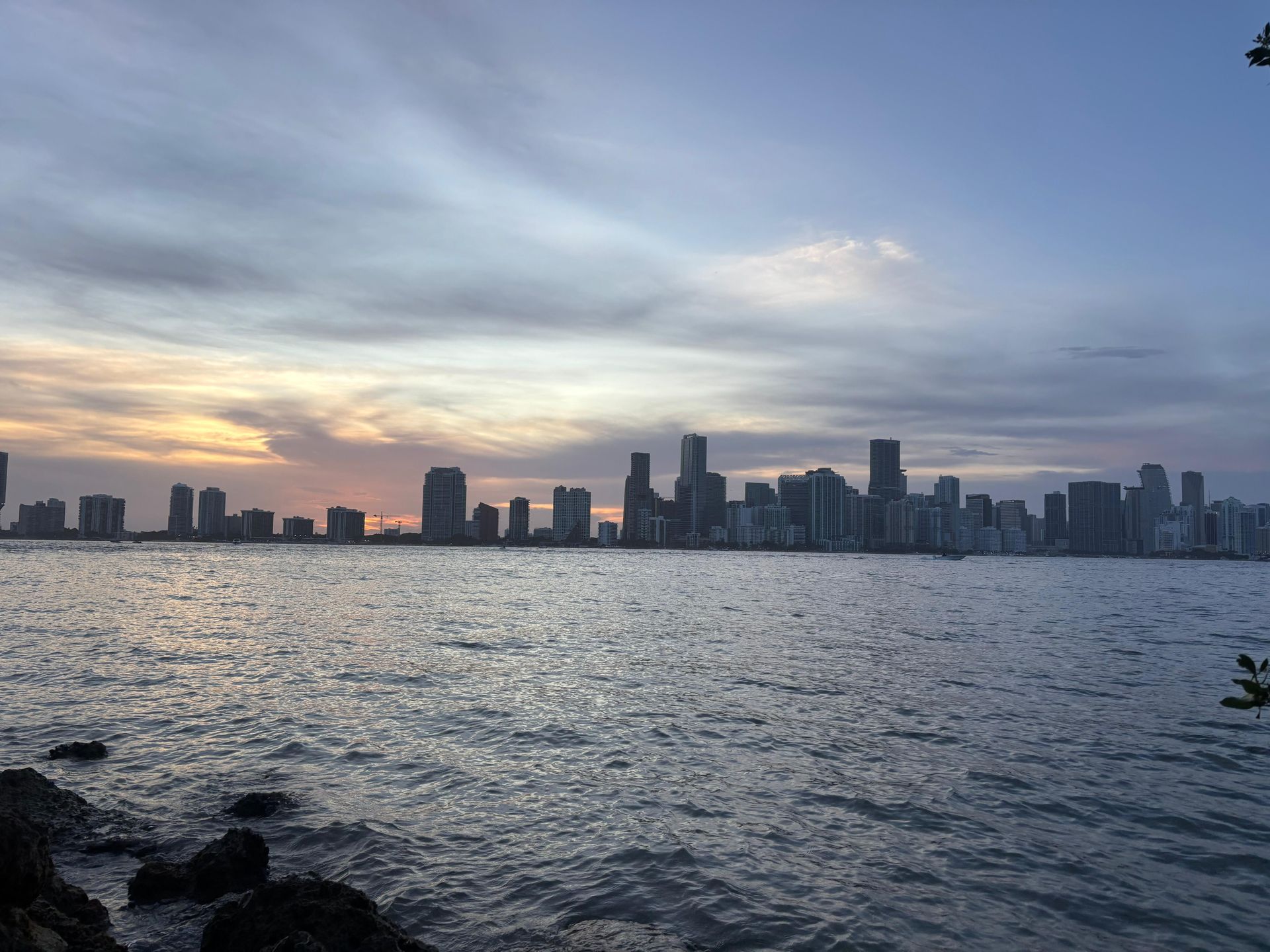 Miami Skyline Sunset during the Miami City Lights Tour 