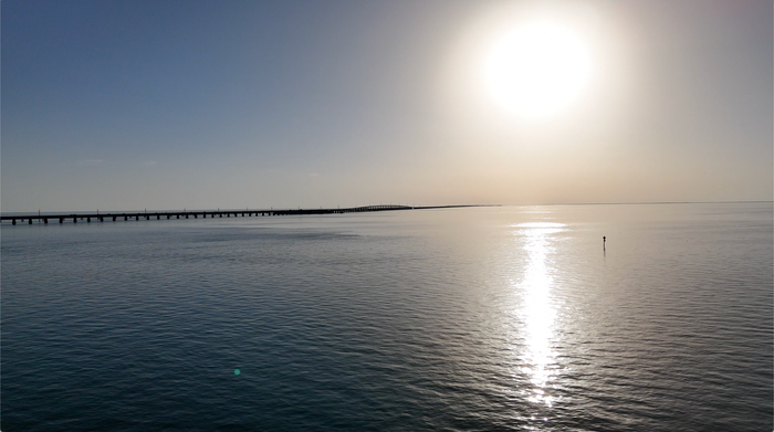 7 mile bridge sunset. People wait up to 2 hours just to see the sunset.