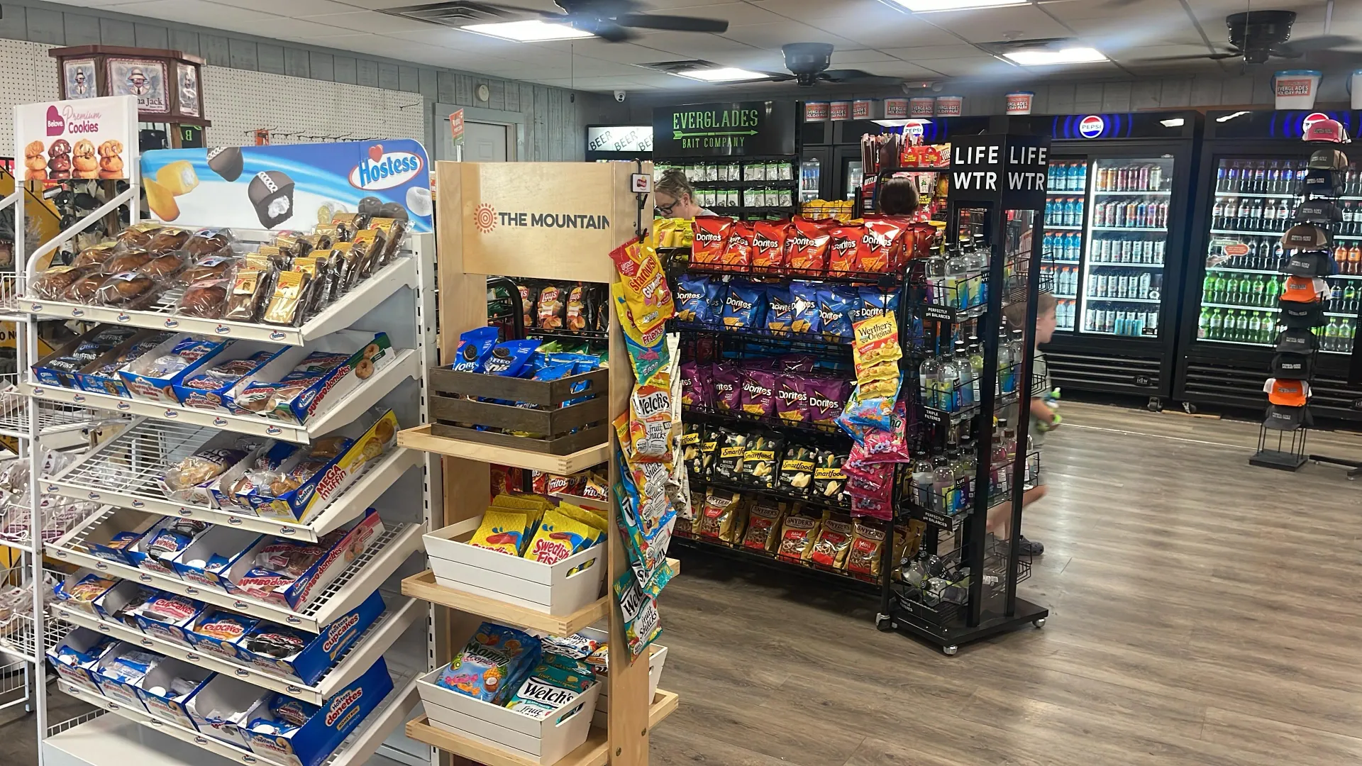 Everglades Holiday Park gift shop with snacks and drinks during a Miami Everglades tour stop