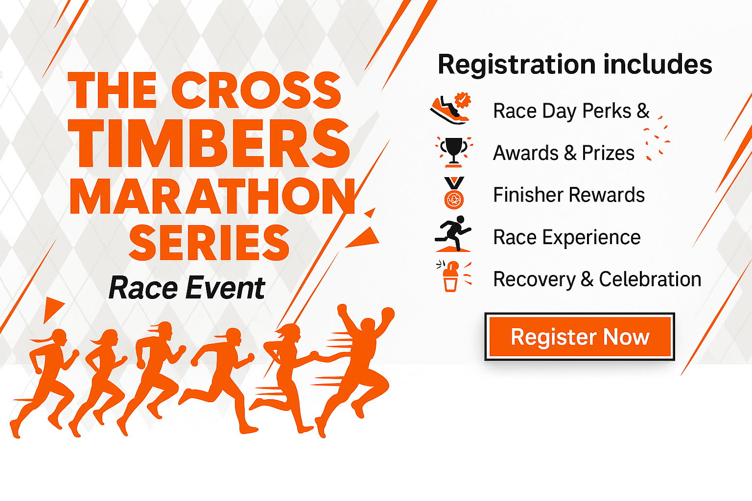 The Cross Timbers Marathon Signature Series features USATF‑certified courses and serves as a Boston Marathon Qualifier.  Stalwart Runners