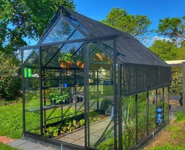 greenhouse with pots