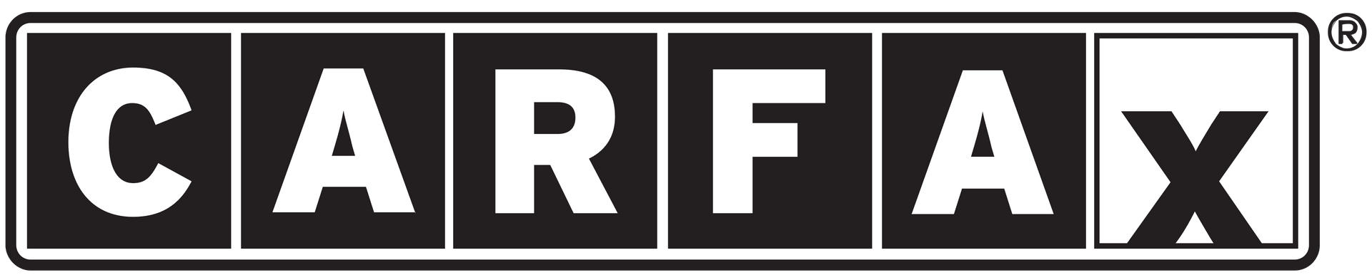 The black and white Carfax logo, consisting of the word 