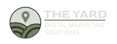 A logo for the yard digital marketing solutions shows a field with a pin on it.