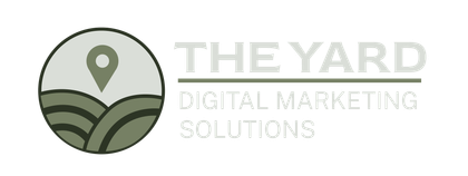 A logo for the yard digital marketing solutions shows a field with a pin on it.