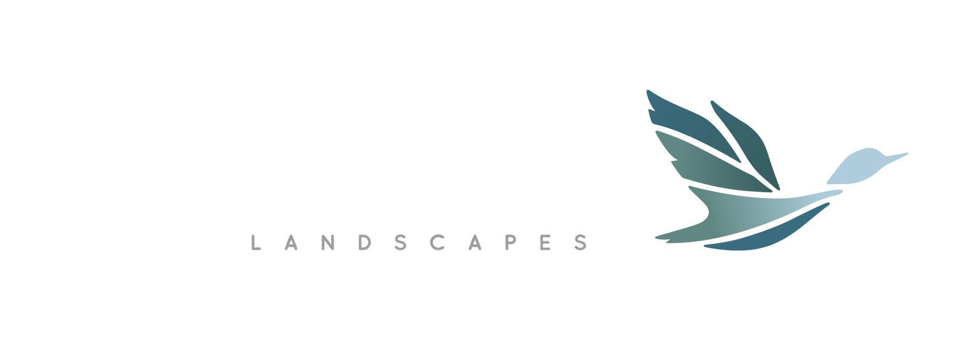 A logo for a company called landscapes with a bird flying in the sky.